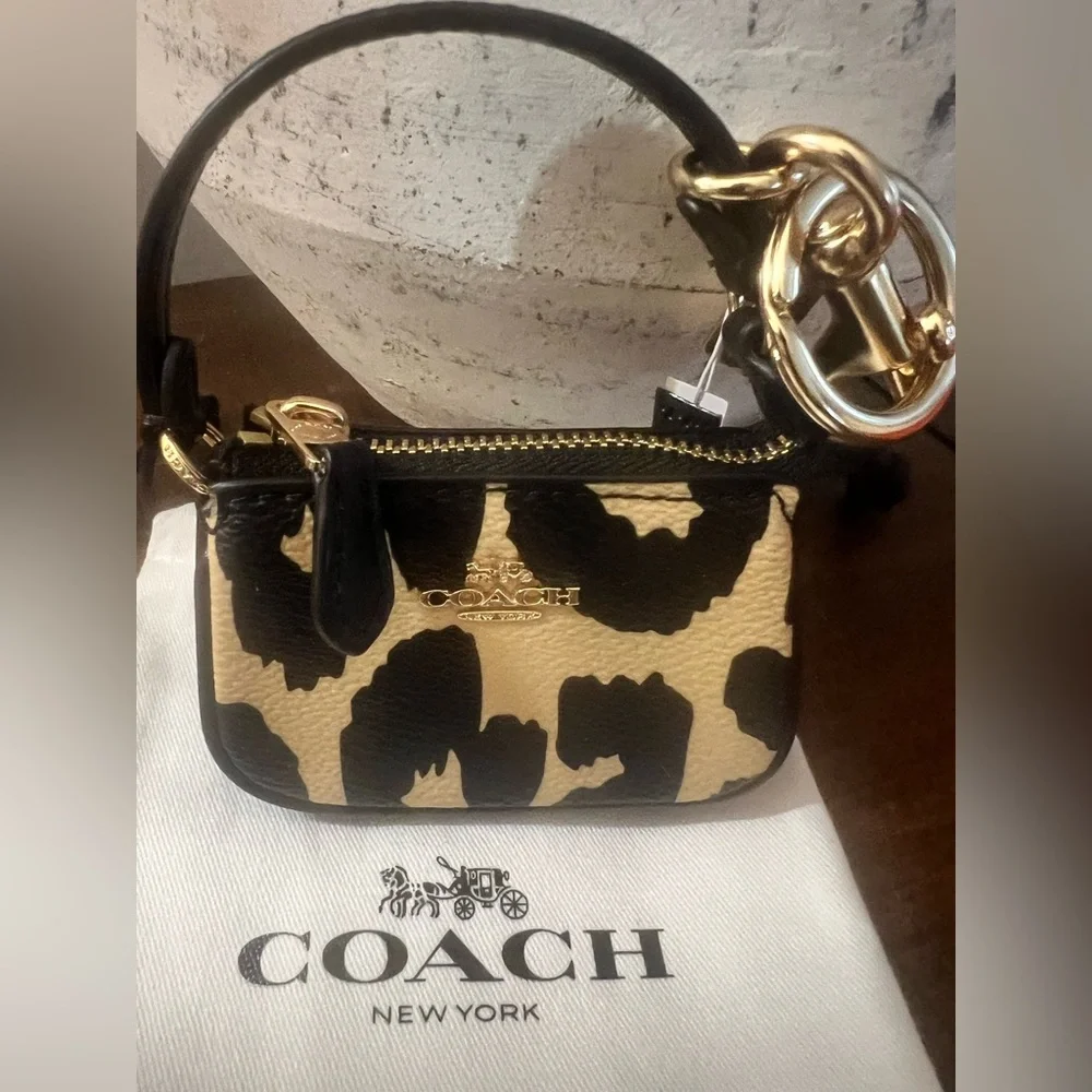 Coach Mini Nolita Leopard Bag Charm (NWT) - Picture 2 of 6